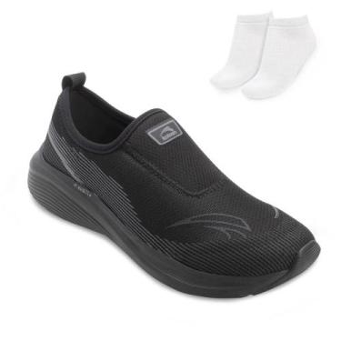 Imagem de Tênis Kolosh Slip On e Meia KL25-E0421, Preto, Grafite, 38