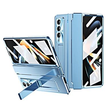 Imagem de Estojo blindado à prova de choque para Samsung Galaxy Z Fold 4 360 Protetor de tela cheia Matte PC Phone Cover para Z Fold 3 5G, azul, para galaxy Z Fold 4