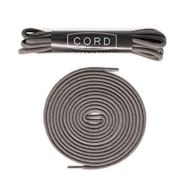 Imagem de Cadarços de cordão [pacote com 2 pares] 100% algodão, redondo, não encerado, durável, fabricado na Itália, Cinza, 27.25 in (inch)