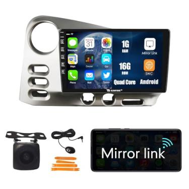 Imagem de Kunfine Rádio GPS estéreo de navegação Android para carro, visor de câmera reversa, tela sensível ao toque IPS de 9 polegadas, suporte para tablet e reprodutor de mídia para Pontiac Vibe 2003-2004, se