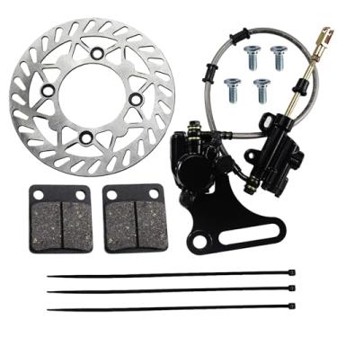 Imagem de PRO BAT Pinça de freio hidráulico de disco traseiro de 12 mm + Rotor de freio a disco de 190 mm + Pastilha de freio para SDG SSR 107 110 125 I BK12 Dirt Pit Bike, preto