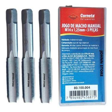 Imagem de Jogo De Macho Para Abrir Roscas Internas 3 Pçs M14 X 1,25mm - Corneta