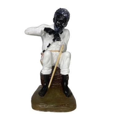 Imagem de Imagem Preto Velho Estátua Decoração Altar Umbanda - 22cm - Divino Emp