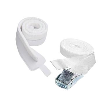 Imagem de Fenteer Conector de ponte de cama com alça, cinto de preenchimento de espaço de cama, extensor de colchão, conector de colchão para hóspedes de hotel, Fivela de Metal de 5 Cm