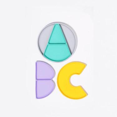 Imagem de Prato Refeição Infantil De Silicone Divisórias E Ventosa Petit Piá