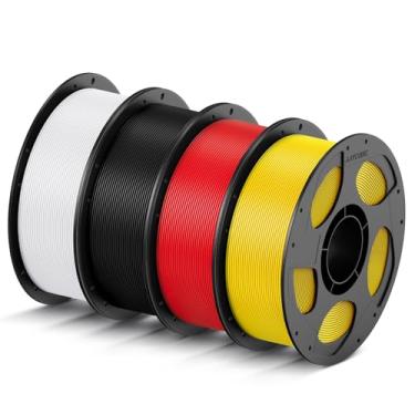 Imagem de ANYCUBIC Filamento Para Impressora 3D Rfid De Alta Velocidade, Pacote 1,75 Mm, Impressão Rápida Com Qualidade, Precisão Dimensional +/- 0,02 Carretel Reutilizável 1 Kg, 4 Branco + Preto, Vermelho E