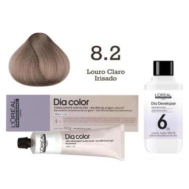 Imagem de Tonalizante Dia Color 8.2 Louro Claro Irisado + Emulsão Reveladora 6v 