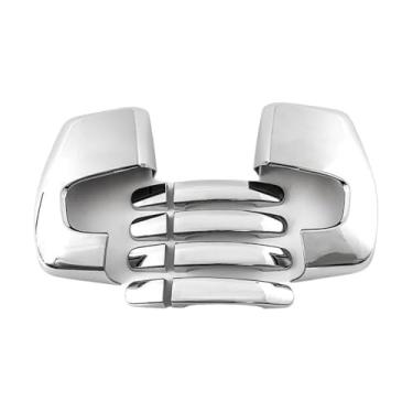 Imagem de Capa de espelho retrovisor de carro + 4 capas de maçaneta de porta para trânsito personalizado 2012-2023 kit de caixa de tampa de espelho lateral cromado acessórios de carro