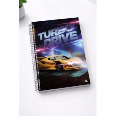 Imagem de Caderno Universitário 1 Matéria Carro Turbo 80 Folhas Capa Dura Espiral Masculino Escolar Faculdade Carros Corrida 2026 Novo