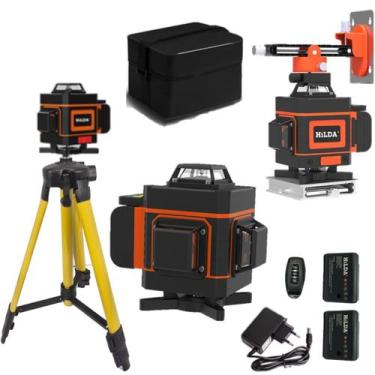 Imagem de Nível A Laser Hilda 16 Linhas 2 Baterias Suporte De Parede Magnético B