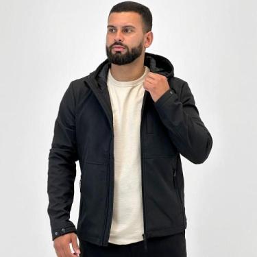 Imagem de Jaqueta Sea Surf Tecido com Capuz Masculina, M, Preto