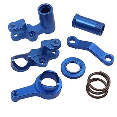 Imagem de Treehobby Aluminum Steering Bellcranks and Servo Saver Set Compatible with traxxas 1/10 Slash 4x4 Upgrade Parts (Navy Blue)