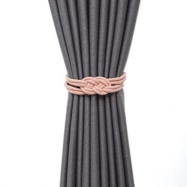 Imagem de Cortina de nó auspicioso de vento chinês fivela magnética sem perfuração sem fivela de cortina de instalação, T3,4 pcs