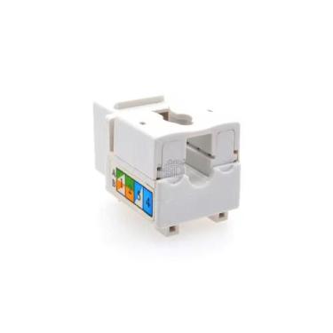 Imagem de Conector Keystone Fêmea Modular Jack Rj45 Cat6 8 Pino - HSD Cable
