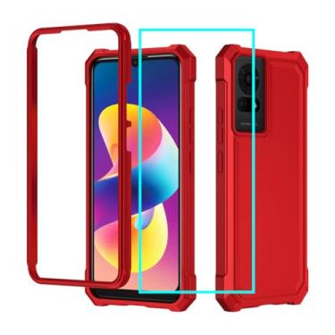 Imagem de Lozeguyc Capa para TCL 50 LE com protetor de tela, capa de telefone TCL K24 proteção de corpo inteiro frente PC traseiro amortecedor de silicone macio, capa TCL T434D proteção resistente à prova de