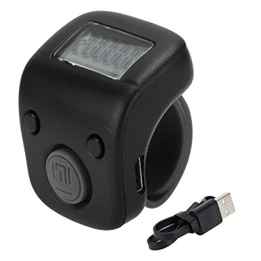 Imagem de Minchas digitais Counter Manual Ring Shape Mini Chanting Counting Tool para meditação budista plástico 8 x 3 x 1,5cm (Sabedoria preta)