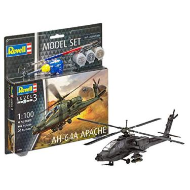 Imagem de MODEL SET APACHE AH64A 1:100 - KIT COMPLETO PARA MONTAR