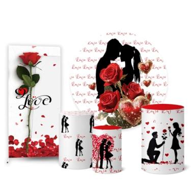Imagem de Trio Capas Cilindro + Painel Redondo + Lateral Dia dos Namorados (K2DNA0005)