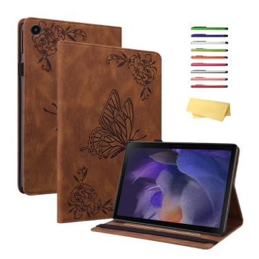 Imagem de UUcovers Capa para tablet Galaxy Tab A9 Plus 11 polegadas 2023 (SM-X210/X216/X218) Capa de couro PU em relevo com suporte para caneta/bolsos para cartão para Samsung Galaxy Tab A9+ 11 polegadas