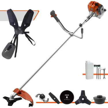 Imagem de Roçadeira Robusta Tekna RL520ACG2 À Gasolina 52cc 2HP 5 Opções de Corte Com Lâmina Facão, Lâmina 3 Pontas, Lâmina 80 Dentes, Trimmer e Carretel