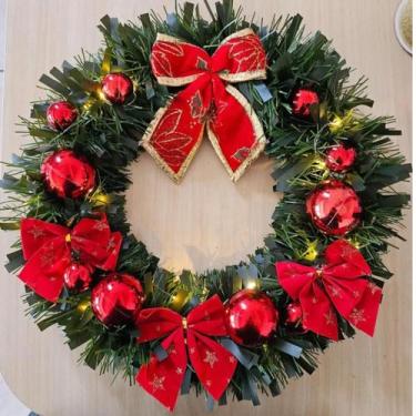 Imagem de Guirlanda Natal Laço Linda Para Porta