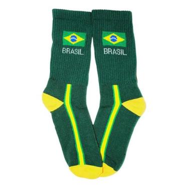 Imagem de Meia Infantil Brasil Futebil Copa Seleção Pequena Meninos - GAC VARIED