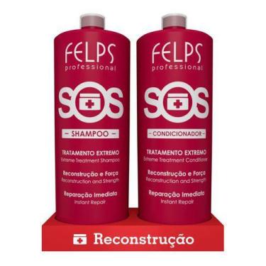 Imagem de Kit Shampoo E Condicionador Profissional Sos Reparação Extrema - Felps