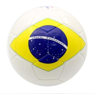 Imagem de Bola Futebol Campo Quadra Brasil Costura Sintético (Branco)
