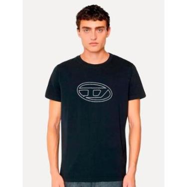 Imagem de Camiseta Diesel Masculina T-Diegor-E9 Outline Azul Marinho-Masculino