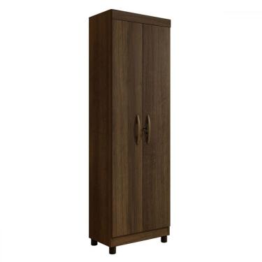 Imagem de Armário Multiuso Cairo 2 Portas 5 Prateleiras com Chave Imbuia - Panorama Móveis