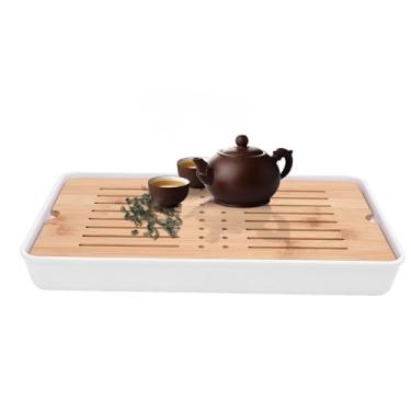 Imagem de Bandeja de Servir chá Bambusoideae, Caixa de Mesa de chá Kung Fu de Plástico Com Drenagem de Armazenamento de água para Barra de Escritório Doméstico, para Bandeja de