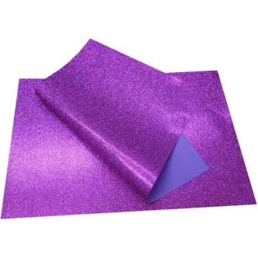 Imagem de Placa em EVA com Glíter 40X60CM Roxo - Pacote com 5 - VMP