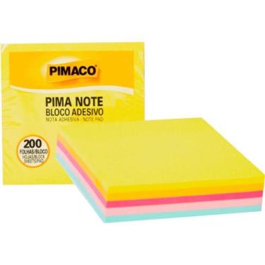Imagem de Bloco de Recado Autoadesivo Pima Note Sortidos 76X76MM 200 Folhas - Pi