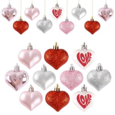 Imagem de Ornamentos GuassLee para o Dia dos Namorados - 36 Peças (Vermelho, Ros