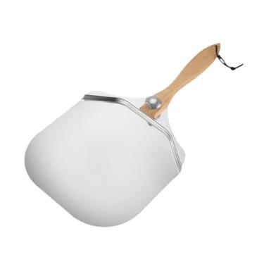 Imagem de IEUDNS Pá para pizza de 12 polegadas, ferramenta de cozinha com cabo de madeira dobrável, tábua para pizza, para chef, restaurante, confeitaria, confeitaria