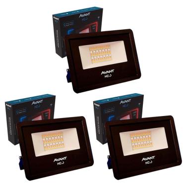 Imagem de 3x Refletor Led Inteligente Wi-fi 30w Rgb Alexa Avant Neo