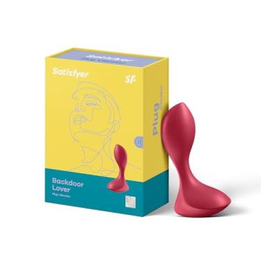 Imagem de Satisfyer Backdoor Lover Vibrador Anal - Plugue Anal Vibratório, Plug Butt com Curva, Corpo da Sonda e Base Larga - Adequado para Iniciantes, Impermeável, Recarregável (Vermelho)