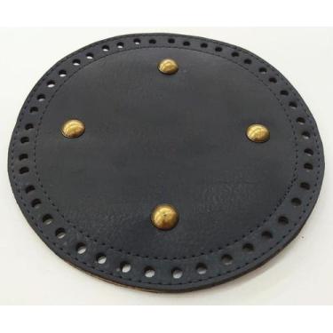 Imagem de Base redonda para bolsa de crochê 18 cm cor preto - Viva Art Armarinho