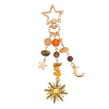 Imagem de Waeceip 1 chaveiro de sol e lua estrela Y2k amuletos de bolsa estética para bolsas de mão contas de cristal berloques para bolsa, bolsas de mão, acessórios para mulheres, amigas, boêmio, sol e lua