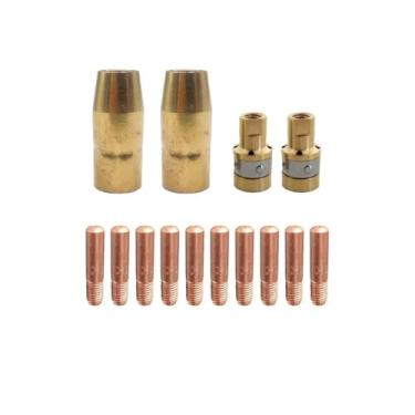 Imagem de Kit de 14 peças de consumíveis 0,76 cm para pistola de solda MIG compatível com Hobart Handler 187 MIG Welder