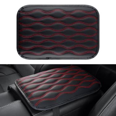 Imagem de Amiss Almofada de console central automotiva, capa de caixa de assento universal à prova d'água, acessórios para interior de carro, protetor de couro para apoio de braço automotivo para a maioria dos