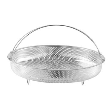 Imagem de Baoblaze Cesta de vapor, cesta de vapor vegetal, cesta de vapor de aço inoxidável de grande capacidade, acessório de cozinha, Alça Externa S