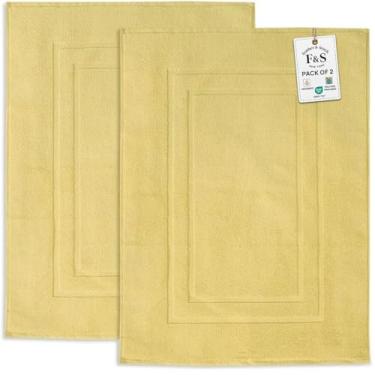 Imagem de Feather & Stitch Tapetes de banho 100% algodão felpudo, 2 peças de tapetes de banho tipo toalha (76 x 53 cm) tapetes de chuveiro de banheiro [NÃO é um tapete de banheiro] tapetes laváveis macios