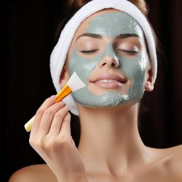 Imagem de 1 pincel de silicone para máscara facial, pincéis de maquiagem, aplicador de máscara facial, ferramentas faciais de beleza para máscara mista DIY (rosa)