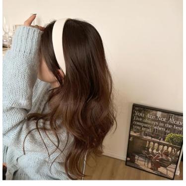 Imagem de 1 faixa de cabelo moderna, vintage, estilo simples, esponja branca, faixa de cabelo elegante para lavar o rosto, maquiagem, acessórios de cabelo combinando para mulheres