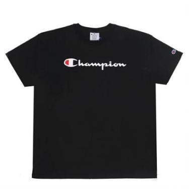 Imagem de Camiseta Champion "Athletic" Logo Script Ink - Preto-Masculino