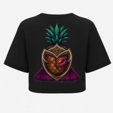 Imagem de Cropped Oversized Preto Dark - 100% Algodão com Estampa DTF - AFTER, M
