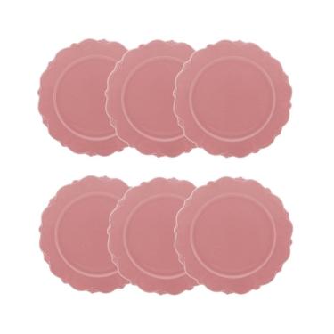 Imagem de Cj 6 Pratos Rasos de Porcelana Fancy Rosé 27cm Wolff