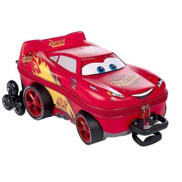 Imagem de Mochila Escolar Relâmpago McQueen 3D de Rodinhas Maxtoy-Masculino