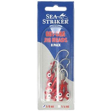 Imagem de Sea Striker Cabeças de Jig Got-Cha (pacote com 8), Red Finish, 1/4-Ounce